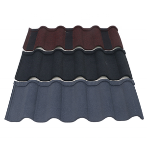 Tuiles de toit <span class=keywords><strong>en</strong></span> métal revêtues de pierre résistantes aux intempéries, longue durée de vie, tuiles romaines profondes - Product Image 6
