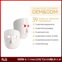Meilleure vente machine PDT sans fil rechargeable proche infrarouge, lumière laser rouge et bleue soins du visage masques de luminothérapie rouge