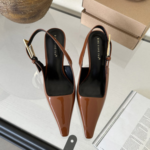 <span class=keywords><strong>Scarpe</strong></span> scollate con tacco sottile da <span class=keywords><strong>donna</strong></span> con lo stesso stile di sandali con punta a punta piccole <span class=keywords><strong>scarpe</strong></span> con tacco alto <span class=keywords><strong>eleganti</strong></span> a punta - Product Image 6