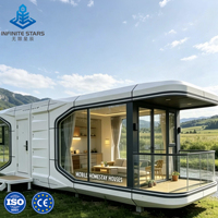 Cabine Capsule de Luxe OEM Personnalisée en Acier Galvanisé et Alliage d'Aluminium avec Toit Ouvrant en Verre Trempé Respirant pour Maison de Vie et de Repos