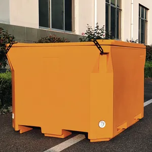 冷凍水槽の輸送魚箱の保管二重壁積み重ね可能輸送用の断熱魚容器
