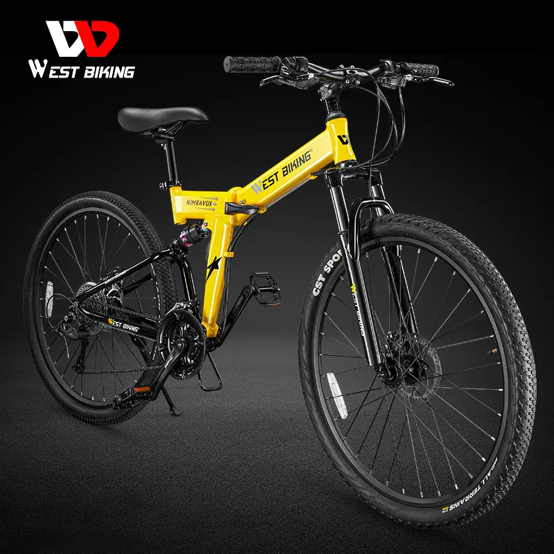 WEST BIKING – vélo pour enfants en alliage d'aluminium avec changement de vitesse en douceur, pliable, Double frein à disque, antidérapant et résistant à l'usure