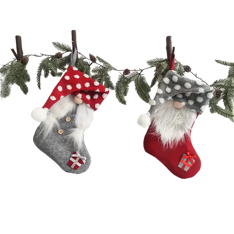 Natale natale kraft casa calza regalo sacchetti per comprare caramelle di natale calza per feste di Natale decorazioni festa natalizia