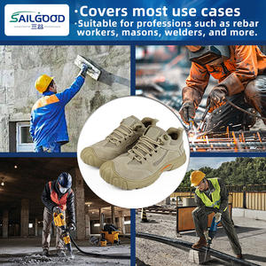Chaussures de Sécurité pour Soudeurs en Cuir de Porc <span class=keywords><strong>Homme</strong></span>, Embout Acier Anti-Écrasement et Anti-Perforation, Bottes de Travail d'Été Fabrication OEM - Product Image 5