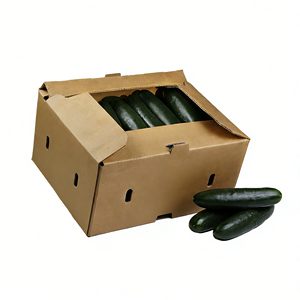 Caja de Cartón Corrugado para Productos Vegetales Frescos, Biodegradable, de 3/5 Capas, Personalizable, para Mini Pepinos Orgánicos - Product Image 4