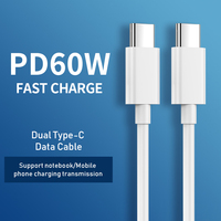 Câble USB-C vers USB-C, cordon de téléphone, câble de charge rapide PD 60W+20W pour MacBook, iPad, iPhone, câble de données USB