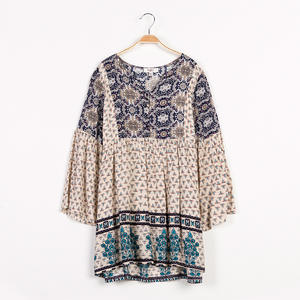 Blusas de Moda para Niñas, Cuello en V, Diseño Bohemia, Estampados, Tallas Grandes - Product Image 3