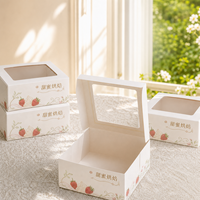 Boîtes à gâteaux multi-tailles avec logo personnalisé, emballages pour desserts, boîtes à pâtisserie portables pour emporter
