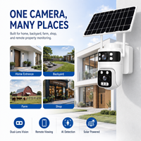 Cámara de Seguridad Solar Vantone 4G con Tarjeta SIM, Cámara CCTV para Exteriores con Batería, Detección IA, Visión Nocturna PTZ, Audio Bidireccional