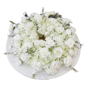 Arrangements floraux de table transfrontaliers de haute qualité, centres de table de mariage, boules de fleurs, ensembles de vases et chandeliers, couronnes de fleurs en soie - Product Image 5