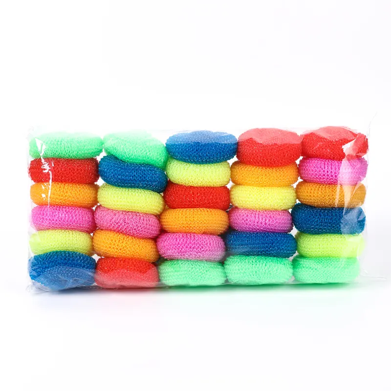 Bolas de plástico coloridas para limpieza de cocina, material de limpieza de bolas, superventas