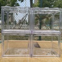 Mini réservoir de poissons Betta Mini réservoir de cube empilable d'aquarium avec décor fourmi étui d'alimentation Mini boîte à reptiles petits aquariums de poissons bêta