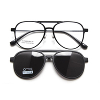 Ultem – monture de lunettes de soleil pour hommes avec Clip, lunettes magnétiques polarisées pour hommes, lunettes de Temple en titane