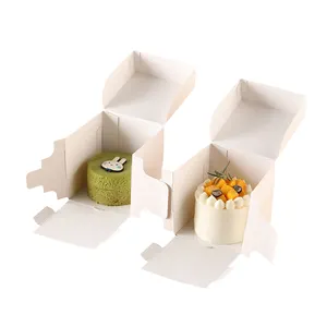 Cheap price custom recycle white cardboard paper cake box for bakery