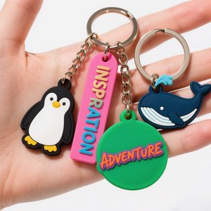 Custom PVC Carabiner <b>Keychains</b> Promotional Soft Eco-friendly 3D Shape Embossing Printing Bulk Corporate Gifts Events - Product Image 3