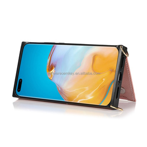 Étui portefeuille à Double lanière <span class=keywords><strong>avec</strong></span> fermeture éclair et fente pour carte magnétique pour <span class=keywords><strong>Huawei</strong></span> <span class=keywords><strong>P30</strong></span> P40 support antichoc étui en cuir pour <span class=keywords><strong>Huawei</strong></span> <span class=keywords><strong>P30</strong></span> P40 Pro - Product Image 6