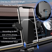 Support de navigation automobile flexible en ABS étanche LOTZI, à fixer sur la grille d'aération, pour téléphone portable de 4,5 à 7,5 pouces