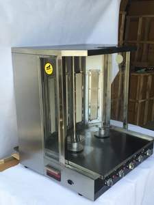 Doble varilla de gas rodante Shawarma tostadora LPG usado Shawarma que hace la máquina comercial Shawarma Kebab <span class=keywords><strong>Doner</strong></span> - Product Image 3
