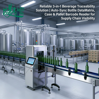 Solution automatisée de traçabilité des boissons : capture des codes DataMatrix sur les bouteilles, des codes-barres sur les cartons et des codes de palettes avec association en temps réel