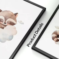 Vente animal dessin animé mur art affiche pépinière impression toile peinture bébé chambre d'enfants moderne maison décoration murale peinture