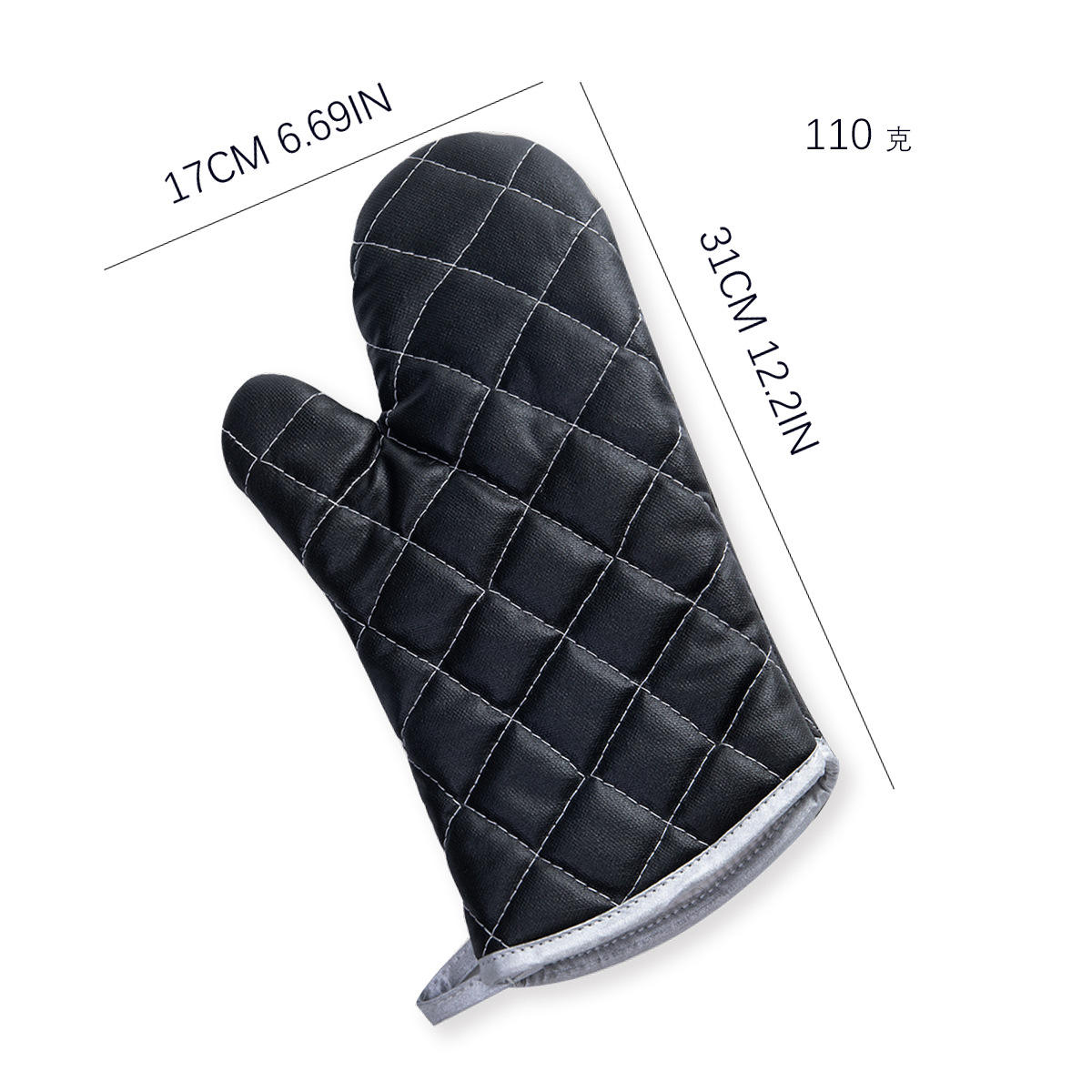 1 x ถุงมือหนังสีดำ, 17*31