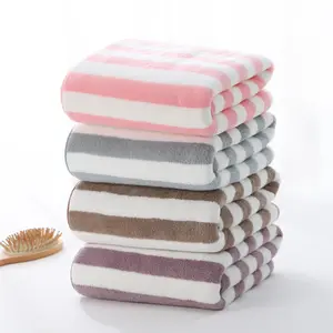 27.6 *55.1 inches Coral Velvet Towels Flower Absorbent and Fluffy Bath Towel