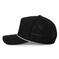 Gorra de Béisbol Personalizada de 5 Paneles, Impermeable, con Corte Láser, Transpirable, con Cuerda, Gorras de Béisbol al por Mayor, Unisex, para Deportes al Aire Libre, con Logotipo OEM