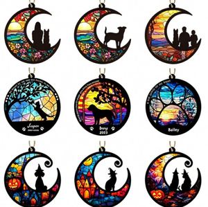 Acrylic Moon Pet Memorial Ornament <b>Dog</b> <b>Remembrance</b> Sympathy Keepsake <b>Gift</b> - Product Image 3