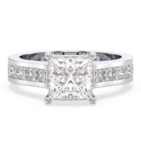 Bague en moissanite VVS, best-seller, pour femme, design argenté, bijoux tendance, disponible à prix raisonnable