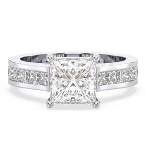 Anillo de diamante Moissanite VVS más vendido, diseño en plata para mujer, joyería de moda disponible a un precio razonable. - Product Image 2