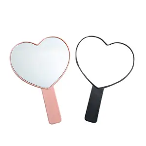 Custom LOGO Wholesale HD Makeup Mirror DIY Desktop Handle Dressing Mini Portable Best Seller Cosmetic Mirror