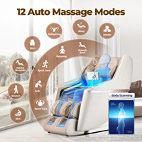 Silla de Masaje Shiatsu 3D con Envío Inmediato desde EE. UU., Silla Reclinable Eléctrica de Gravedad Cero para Todo el Cuerpo con Escaneo Corporal, Calefacción y Masaje de Pies tipo Spa
