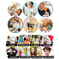 Jouet promotionnel 5,5 cm, boule anti-stress colorée en forme de dim sum, jouet sensoriel à presser, boule de pâte anti-stress