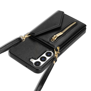 Crossbody Multiple Card Slots Wallet Housse de téléphone pliante pour Samsung S23 ultra - Product Image 4