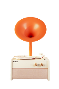 Trắng Vinyl Mini gramophone 5V USB AUX đầu vào cho Bluetooth USB ghi <span class=keywords><strong>Player</strong></span> với hợp kim màu sừng loa siêu trầm âm thanh video - Product Image 3