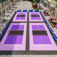 Dalles de terrain de pickleball en PP emboîtables pour l'extérieur, résistantes aux intempéries, revêtement de sol sportif modulaire, installation facile, vente en gros