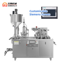 Machine d'emballage sous blister PVC haute fréquence XMMACH DPP-115 pour confiture de miel, sauce tomate, crème de cacao, beurre de cacahuète, emballage automatique