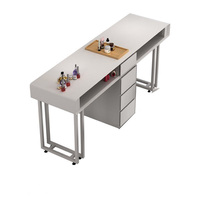 Spécial gris personnalisable simple double trois places table à ongles table à ongles avec prise meubles de salon dépoussiéreur lumière
