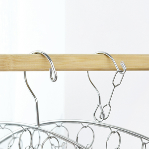 Étendoir à linge en acier inoxydable avec 8, 10, 12, 16 ou 20 pinces, séchoir à linge coupe-vent - Product Image 3