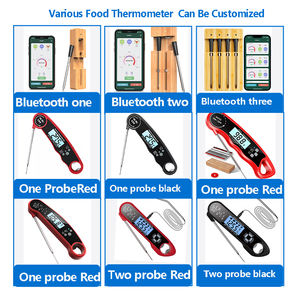 JYX termometer daging pintar Digital <span class=keywords><strong>Bluetooth</strong></span>, pengukur suhu makanan logam dengan 4 Probe - Product Image 4