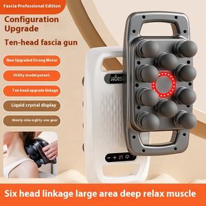 Pistola de masaje de 10 cabezas portátil profesional 2025, máquina de cuello de espalda Fascial de tejido profundo de cuerpo completo con 9 niveles de velocidad - Product Image 6