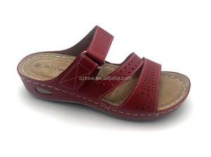 Meilleures ventes – Sandales compensées à talon haut pour femme, design élégant, semelle en PU, logo personnalisé OEM, bout ouvert, printemps, automne, été, extérieur - Product Image 2