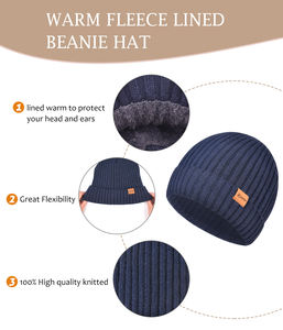 100% akrilik yumuşak sıcak aile kış bere eldiven seti ebeveynler ve çocuklar için eşleşen noel hediyesi fikir toptan - Product Image 3