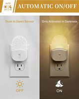 Veilleuse LED ZHILAI Mini en acrylique moderne blanc chaud 3000K à brancher, avec capteur de lumière et variateur d'intensité, certifiée FCC pour chambre à coucher