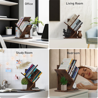 Étagère à livres moderne de luxe en bois de qualité supérieure, de type arbre, avec design mobile pour le rangement dans le salon