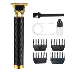 Kit de Afeitado y Recorte de Pelo Impermeable para Hombre, con Cuchillas de Acero Inoxidable USB, Recortadora de Bigote y Láminas en T, Recortadora de Pelo Eléctrica para el Hogar - Product Image 1