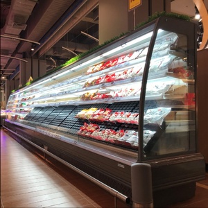 Réfrigérateur semi-compact multi-étagères autoportant pour supermarché, vitrine réfrigérée pour yaourts et boissons - Product Image 6