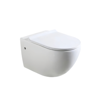 Ensemble WC en céramique à double chasse, design moderne de haute qualité, siphon en P, réservoir encastré, fixation murale, fermeture douce, gain de place, pour hôtel