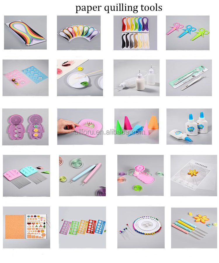 Newellsail Lot de 7 outils de quilling en papier multifonction - Avec 5 stylos à aiguille à curling - 1 coach de curling et 1 pince à épiler