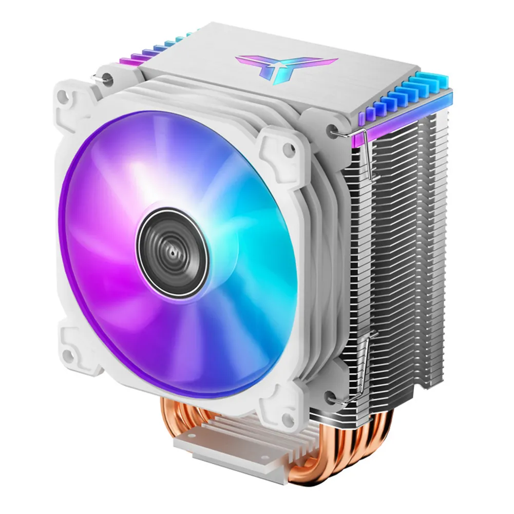 Enfriador de CPU RGB, torre de flujo de aire alto, Enfriador de CPU con 4 tubos de calor para ventiladores de refrigeración de ordenador, compatible con LGA 775/1150/1151